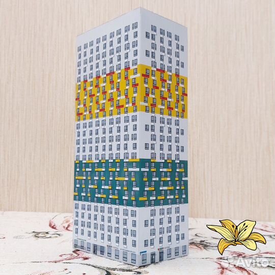 Макет панельного дома серии пик-1 из бумаги
