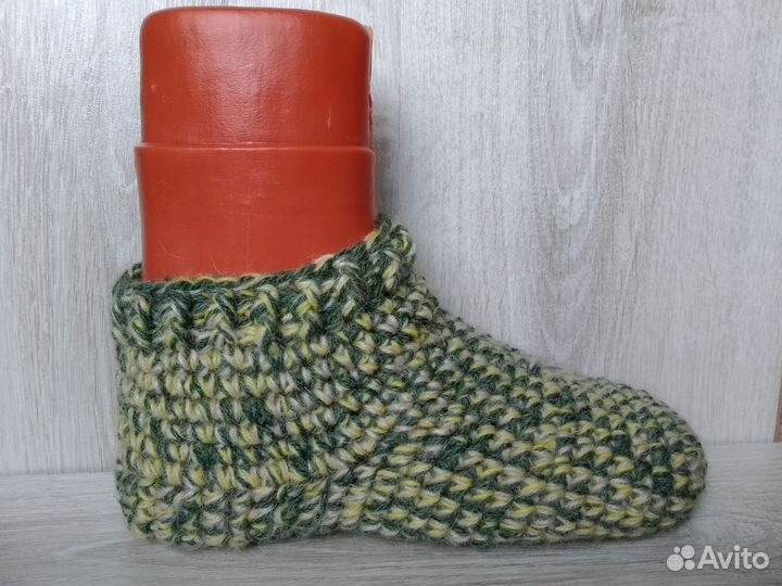 Теплые вязаные следки