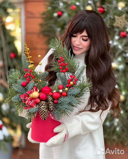 Новогодние композиции из нобилиса