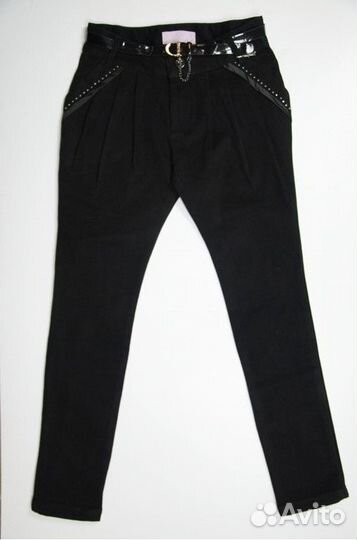 Новые джинсы 134 140 черные для девочки