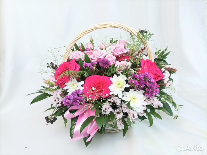 Магазин цветов Живые цветы в коробке