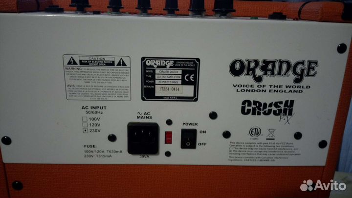Гитарный комбоусилитель Orange crush 20LDX