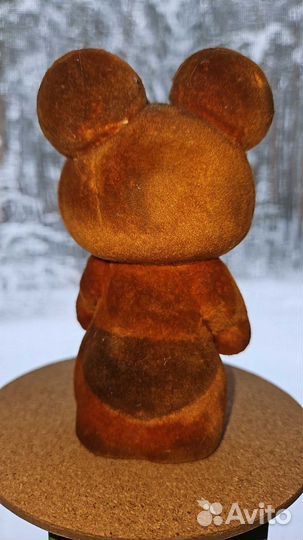 Олимпийский мишка СССР винтаж флок