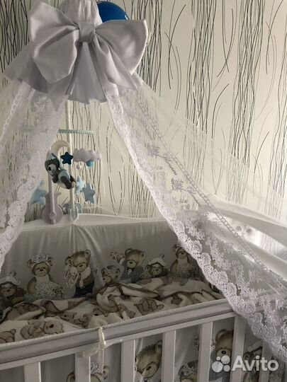 Продам бортики, пододеяльник, протынь, подушку