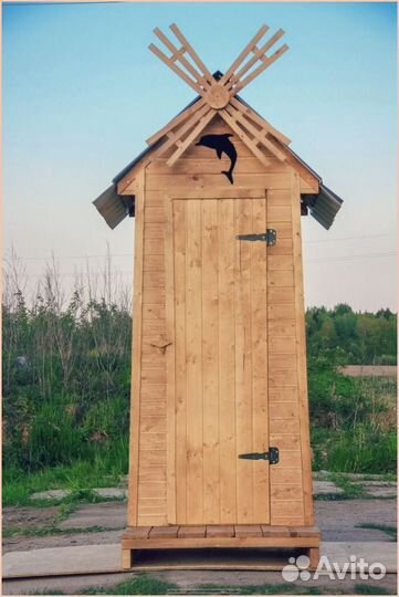 Дачный туалет с кошкой опс 082