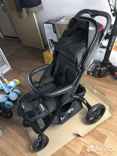 Коляска прогулочная Indigo Epica. Новая (черная)