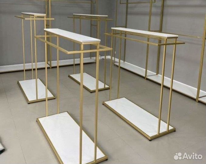 Вешалка рейл напольная металлическая