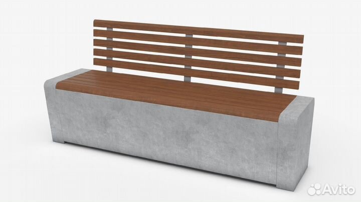 Лавочка садовая из бетона
