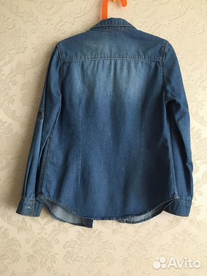Рубашка джинсовая для девочки рост 128-134