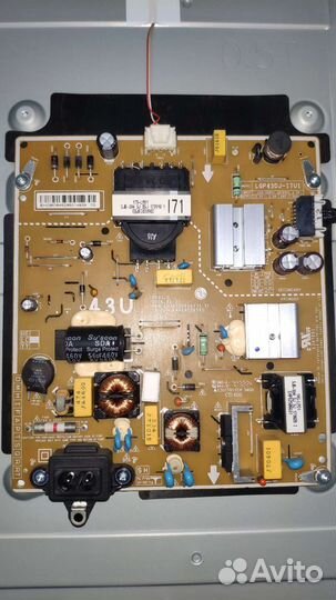 Плата питания LGP43DJ17U1 от тв LG 43UJ631V-ZA