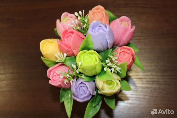 Букет из мыльных тюльпанов