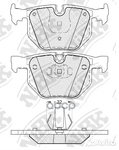Колодки тормозные дисковые зад PN0228 NiBK
