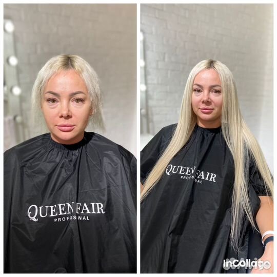 Наращивание волос в салоне красоты