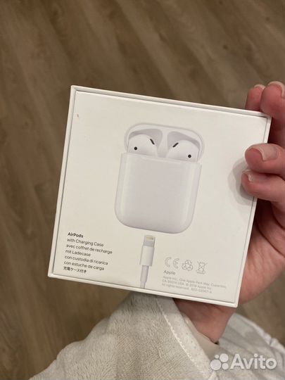 Коробка беспроводные наушники apple airpods