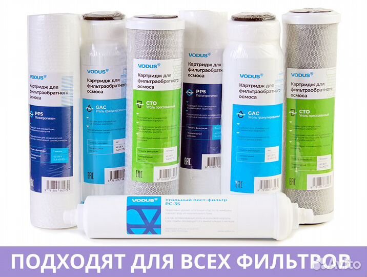 Картриджи фильтра обратного осмоса универсальные