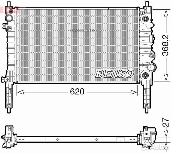 Denso DRM20119 Радиатор двигателя