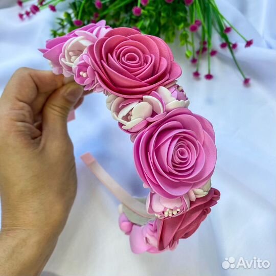 Ободок с цветами