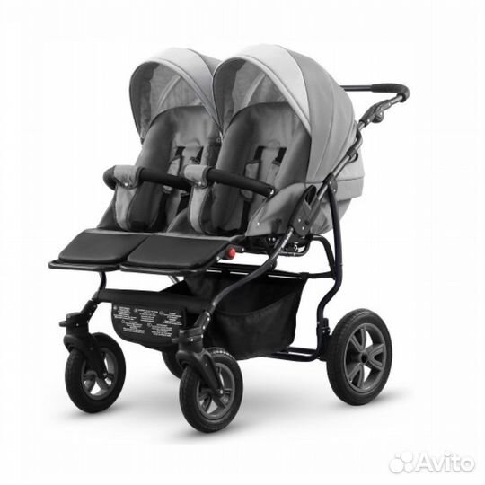 Коляска для двойни Mikado Tween Delux 3 в 1