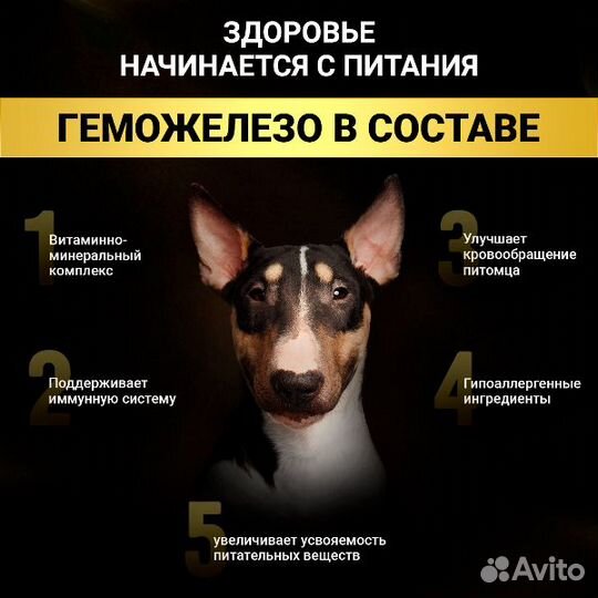 Корм для собак Gold Line с говядиной, 3 кг