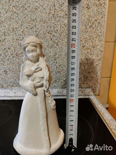 Дед Мороз и Снегурочка фигурки из гипса