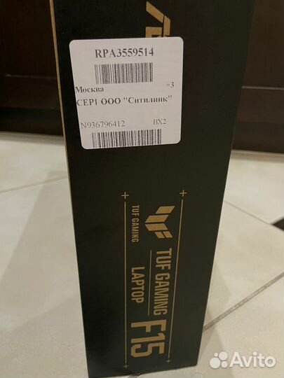 Новый Asus tuf gaming F15 i7 11800H