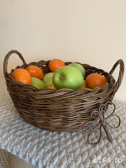 Корзина плетеная из эколозы