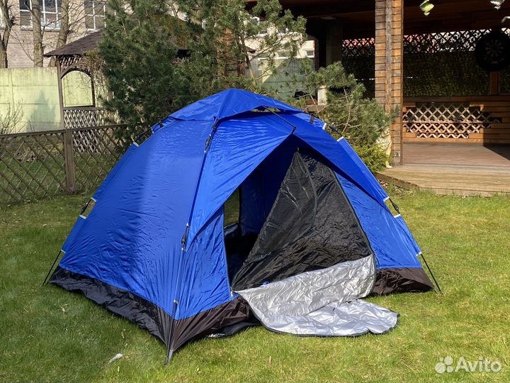 Палатка быстросборная на 4 человека, водостойкая