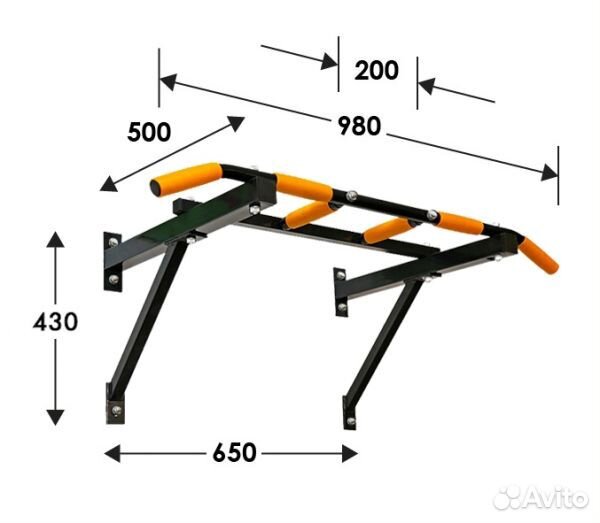 Турник 3 хвата усиленный (до 200кг)