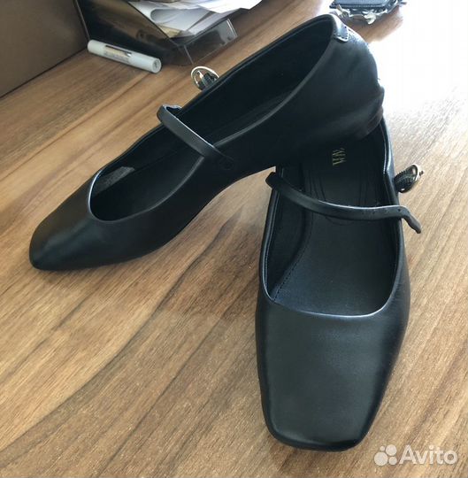 Балетки zara 37 новые натуральная кожа