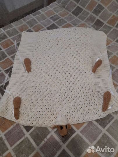 Плед детский вязаный ручная работа