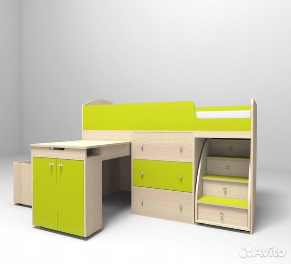 Кровать чердак со столом