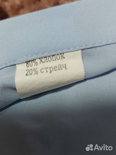 Рубашка голубая новая 134 размер