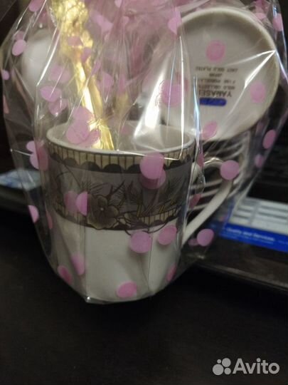 Подарочный кофейный сервис, фарфор, 6 пар (Япония)