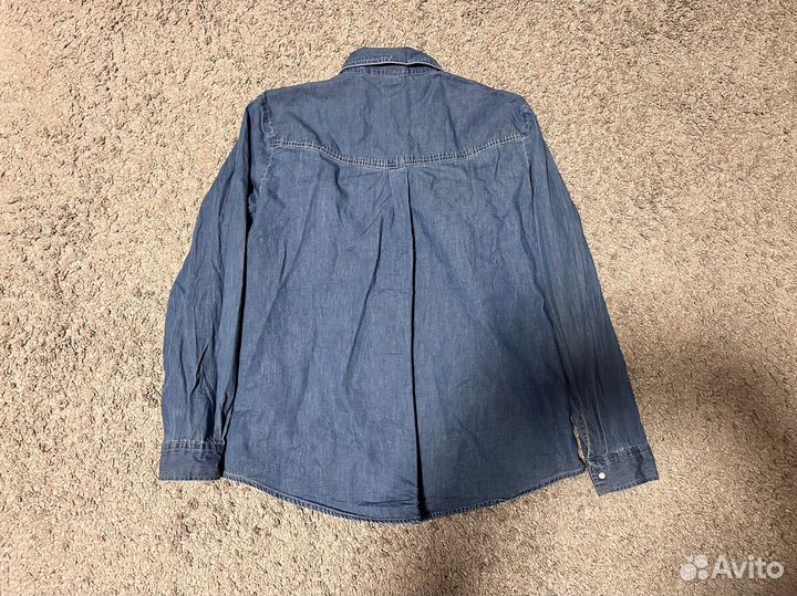 Рубашка джинсовая летняя син
