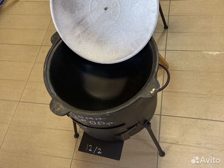 Казан чугунный 12 л. с печкой (Комплект) Магазин