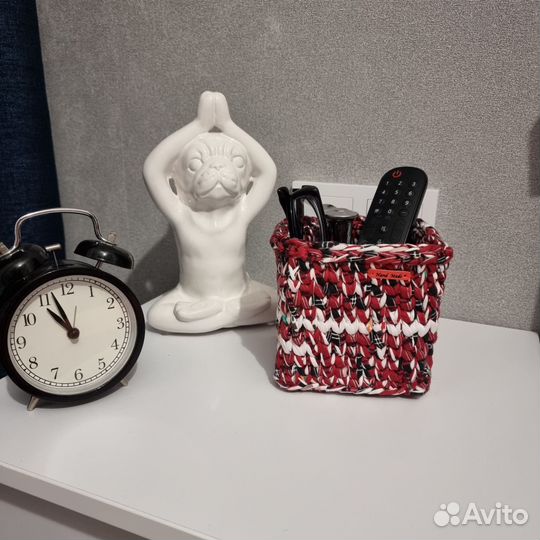 Корзинка из трикотажной пряжи