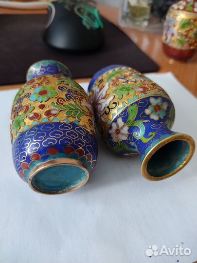 Китайские вазочки клуазоне