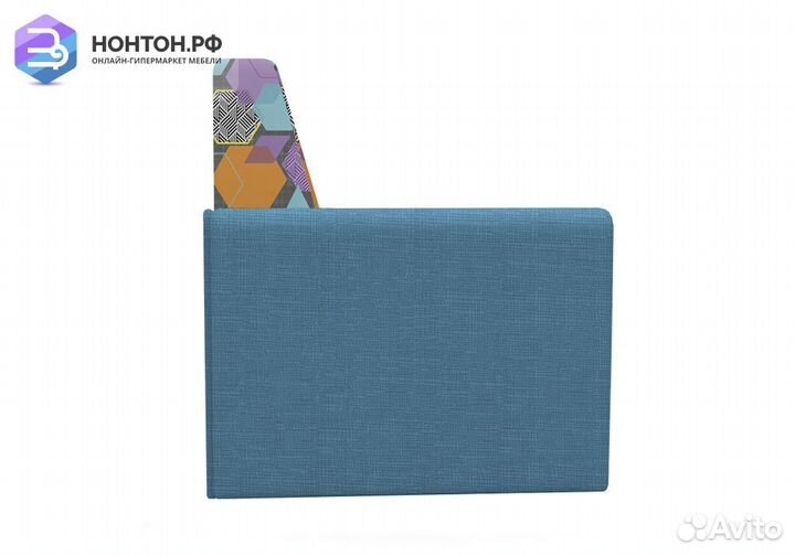 Диван выкатной Виктория-5 с узором синий