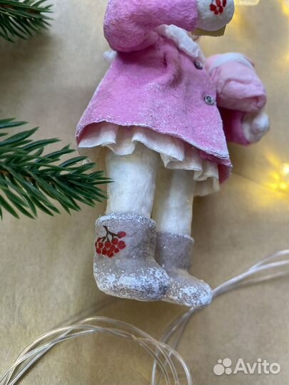 Ватные елочные игрушки