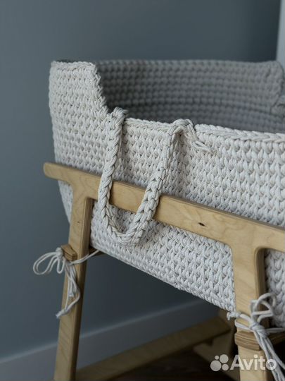 Детская люлька колыбель плетеная