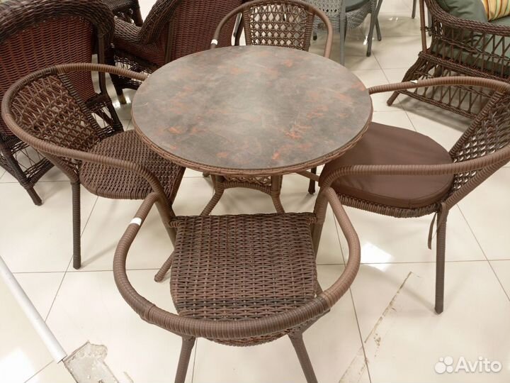 Комплект мебели из ротанга brown