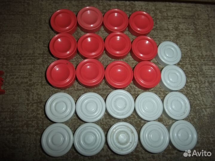 Игра Силуэт, редкие фишки, шашки