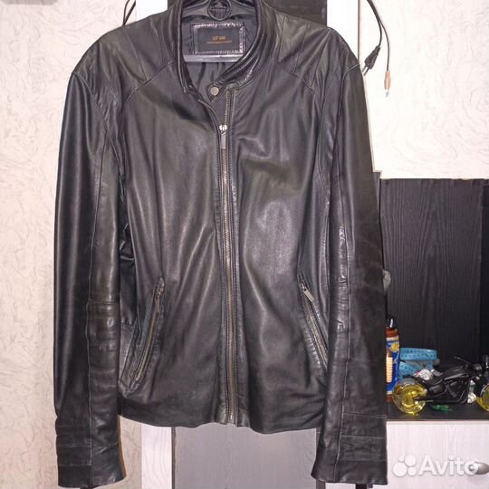 Мотокуртка кожаная мужская 56