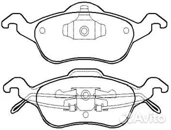 Колодки тормозные ford focus 1 98- перед. HP512