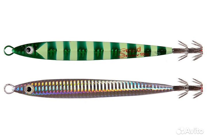 Кальмарница asari Squid Sticker 100гр 05 Green Lumo