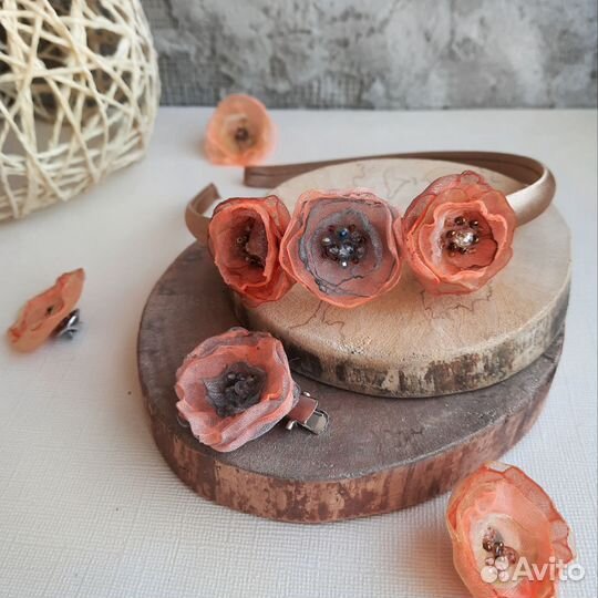 Ободок для волос ручной работы