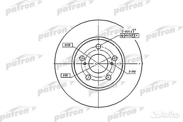 Patron PBD2683 Диск тормозной передн toyota carina