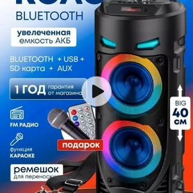 Портативная колонка с караоке Bluetooth+пульт