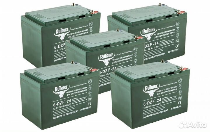 Комплект тяговых гелевых аккумуляторов RuTrike 6-D