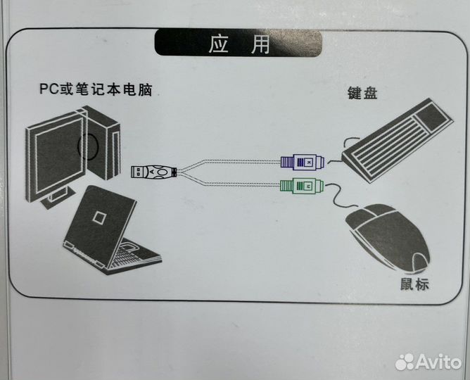 Переходник USB A - PS/2
